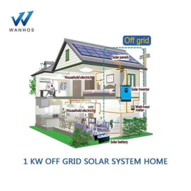 1kw হোম বৈদ্যুতিক অফ গ্রিড সৌর শক্তি সিস্টেম