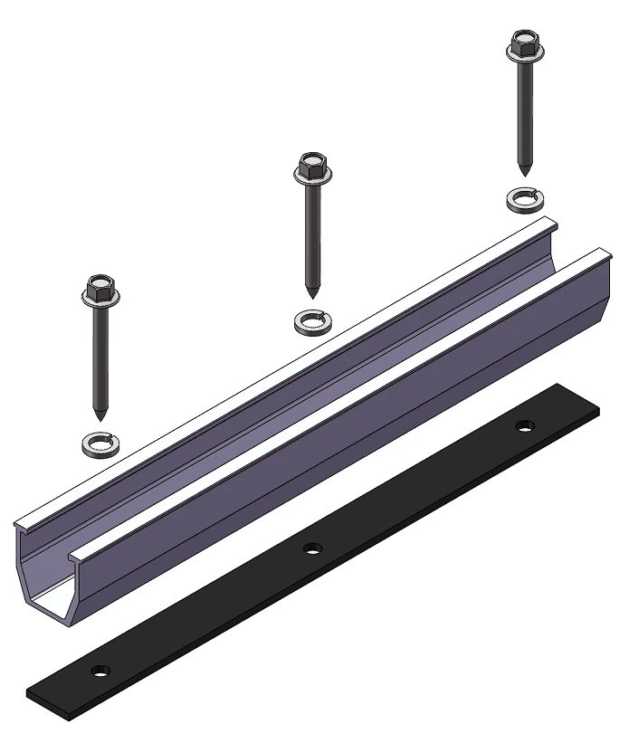 Installation of U-shaped Pv Mounting Rails